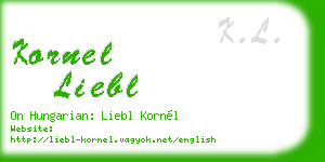 kornel liebl business card